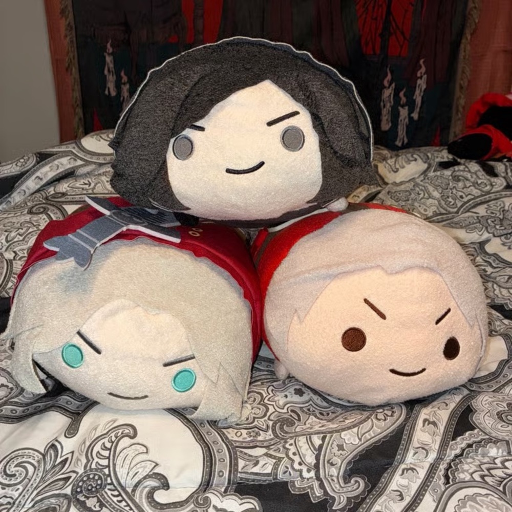 Set of Three Character Plush Pillows